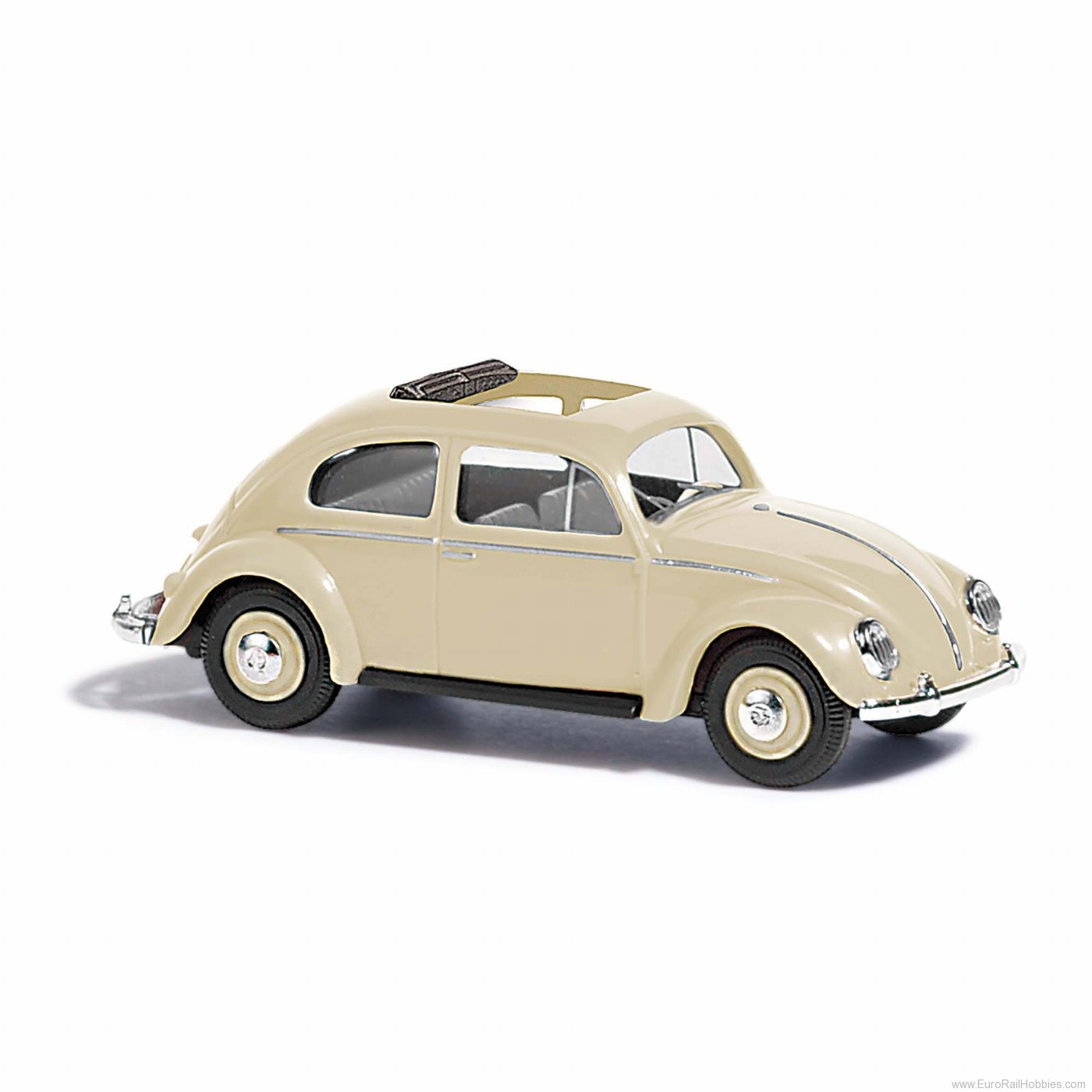 Busch 52945 VW KÃ¤fer m. Stoffdach offen, Beige