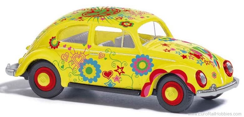 Busch 52963 VW Beetle with pretzel window, hippie box