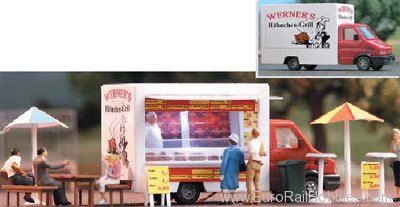 Busch 5420 Chicken Truck Scene Set - Includes Werner''s 
