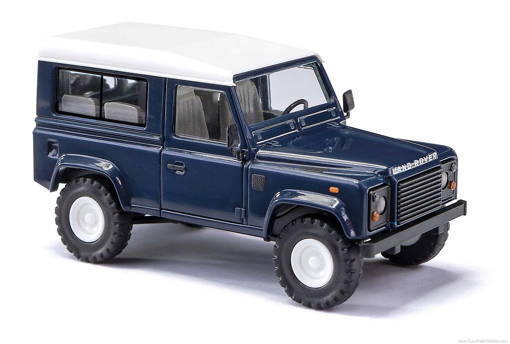 Busch 54300 Land Rover Defender 1990 Blue/White Top