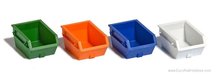 Busch 7752 4 skip containers 1.5 mÂ³ in different colo