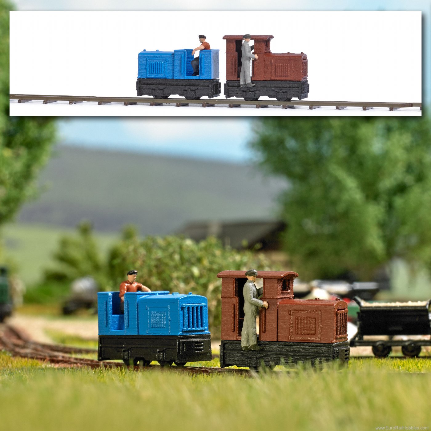 Busch 8075 2 Locomotives with drivers  (N Feldbahn)