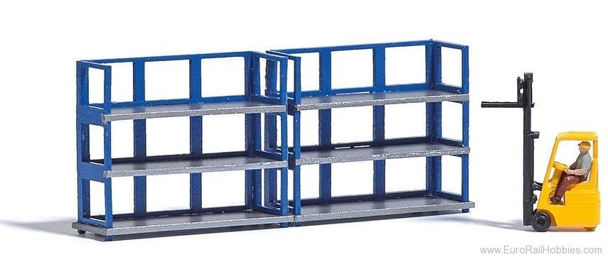 Busch 8280 forklift w. high rack, rack: 51x9x21 mm