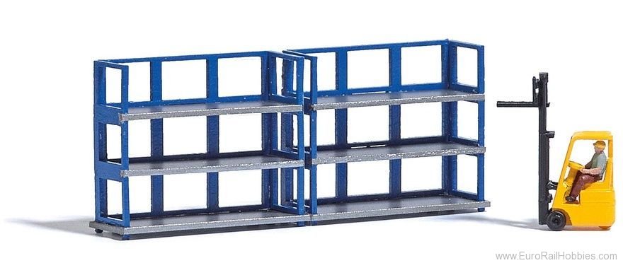 Busch 8848 forklift w. high rack, rack: 71x13x33 mm