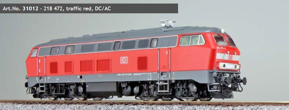 ESU 31012 DB Diesel Locomotive, BR 218, 218 472, Traffi