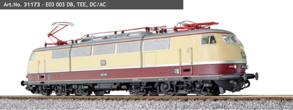 ESU 31173 DB E03 Electric Locomotive, E03 003, TEE, (So
