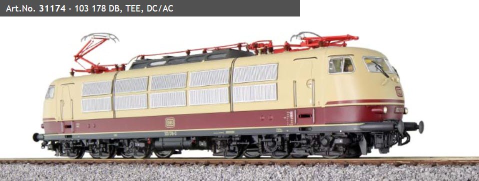 ESU 31174 DB 103 Electric Locomotive, 103 178, TEE, (So