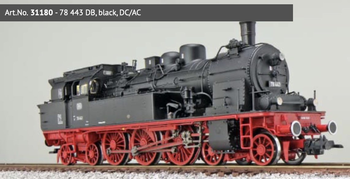 ESU 31180 DB BR78 443 Steam locomotive LokSound, Dual (