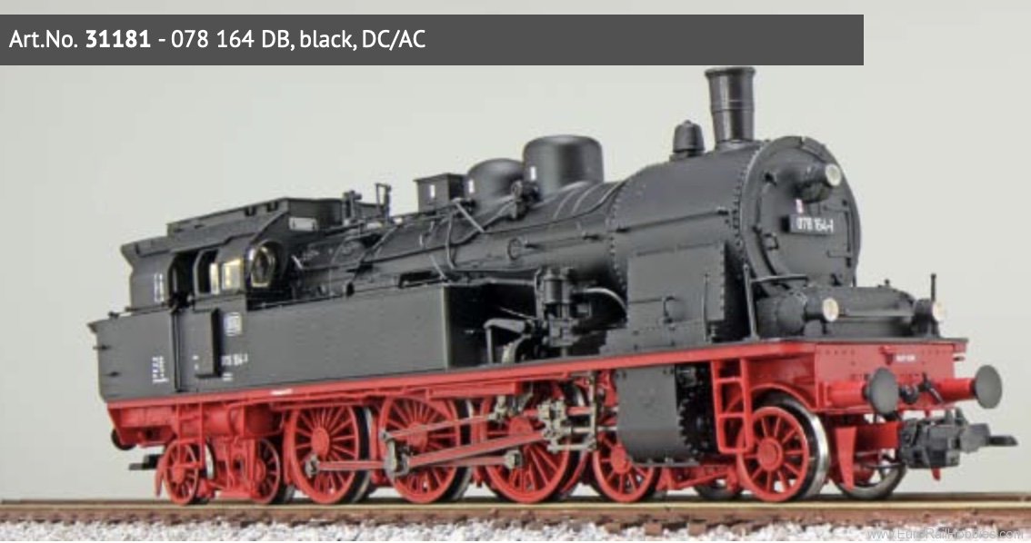 ESU 31181 DB BR 078 164 Steam locomotive LokSound, Dual