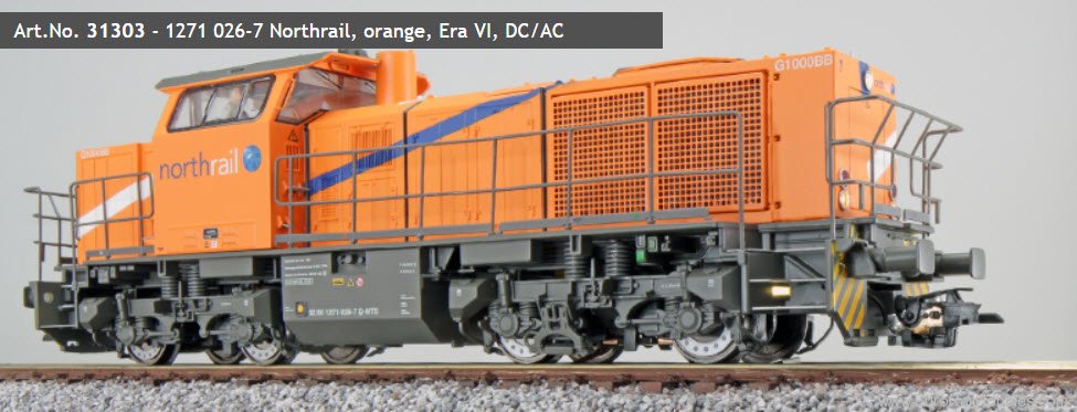 ESU 31303 Northrail Diesel Locomotive, H0, G1000, 1271 