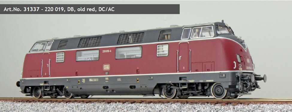 ESU 31337 DB cl V 220 019 Diesel Locomotive, (Old Red L