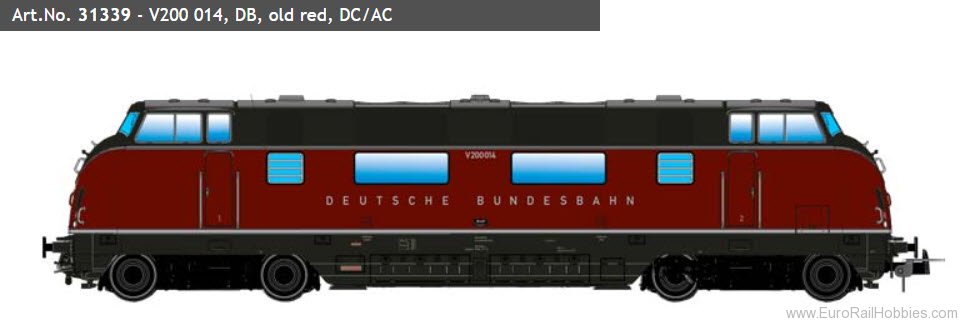 ESU 31339 DB V200 Diesel Lcomotive, 220 053, Old Red Li