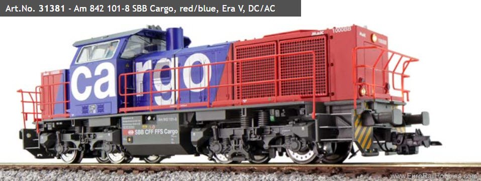 ESU 31381 SBB Cargo Diesel Locomotive G1000, Am 842 101