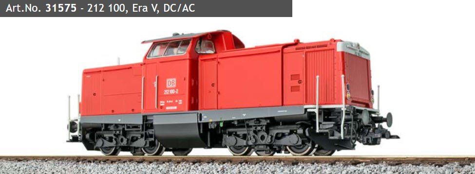 ESU 31575 DB V212 100 Diesel Locomotive, prototype arou