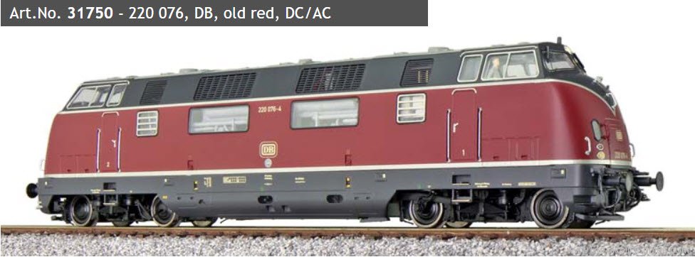 ESU 31750 DB V200 Diesel Lcomotive, 220 076, Old Red Li