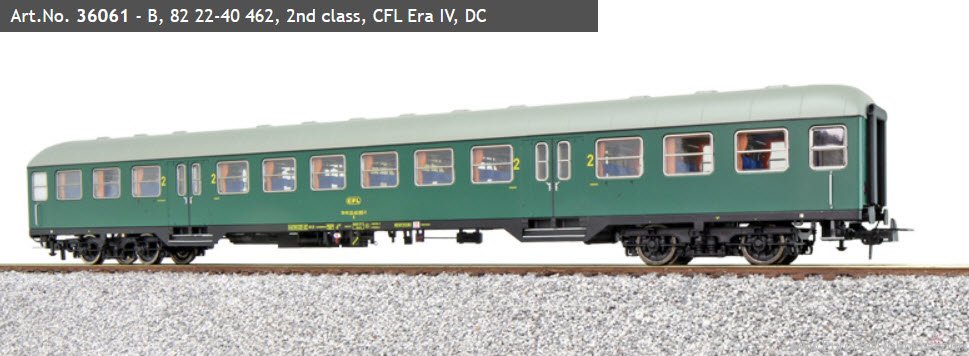 ESU 36061 n-Wagon, H0, B, 82 22-40 462, 2nd class, CFL 