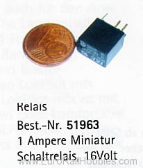 ESU 51963 Relay 1 Ampere miniature switching relay, 16V