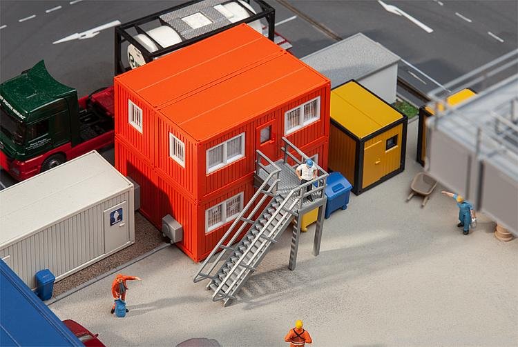 Faller 130135 4 Building site containers, orange