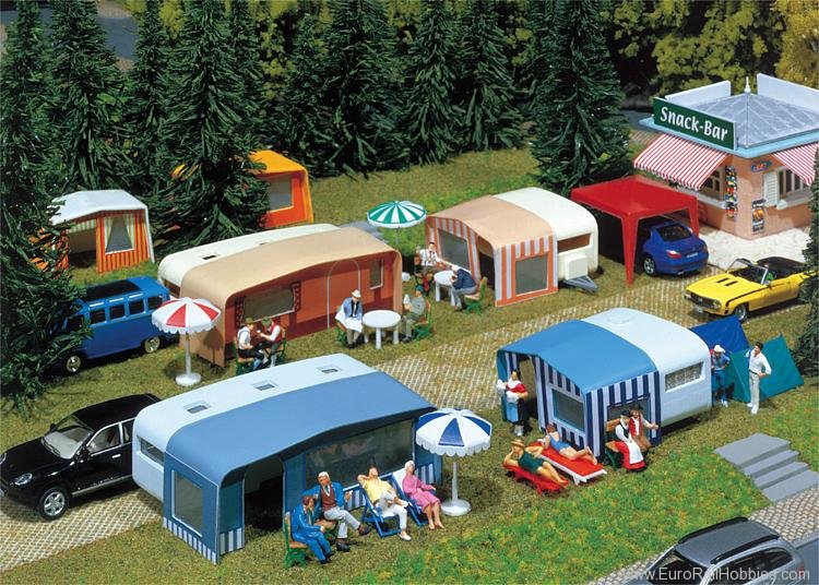 Faller 130503 Set of camping caravans