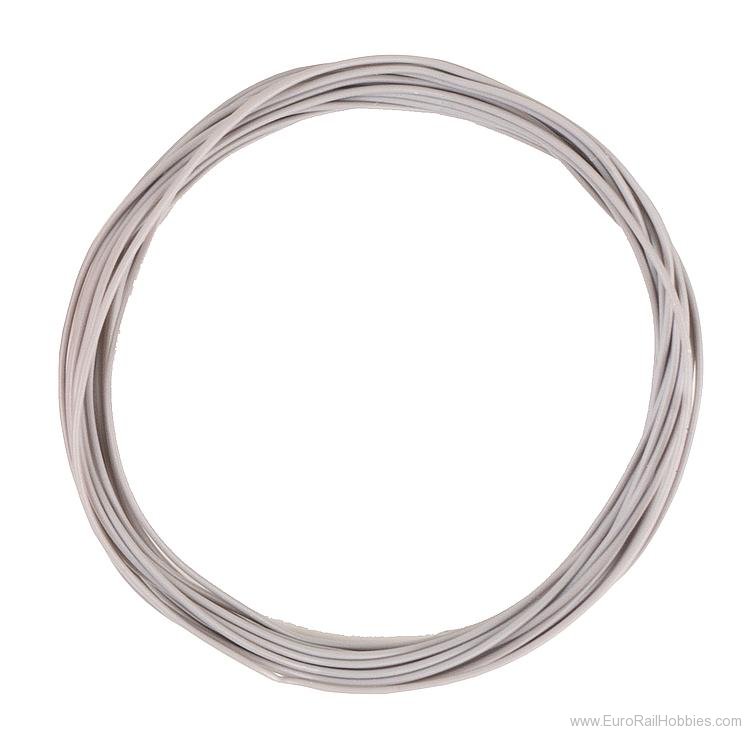 Faller 163784 Stranded wire 0.04 mmÂ², grey, 10 m
