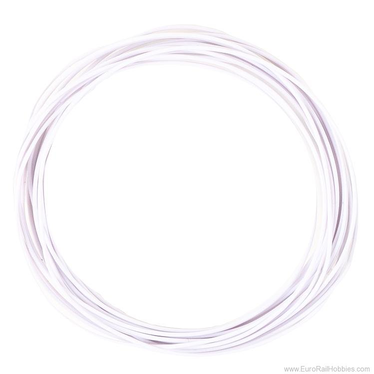 Faller 163790 Stranded wire 0.04 mmÂ², white, 10 m