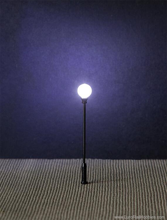 Faller 180104 LED Park light, pole-top ball lamp, 3 pcs