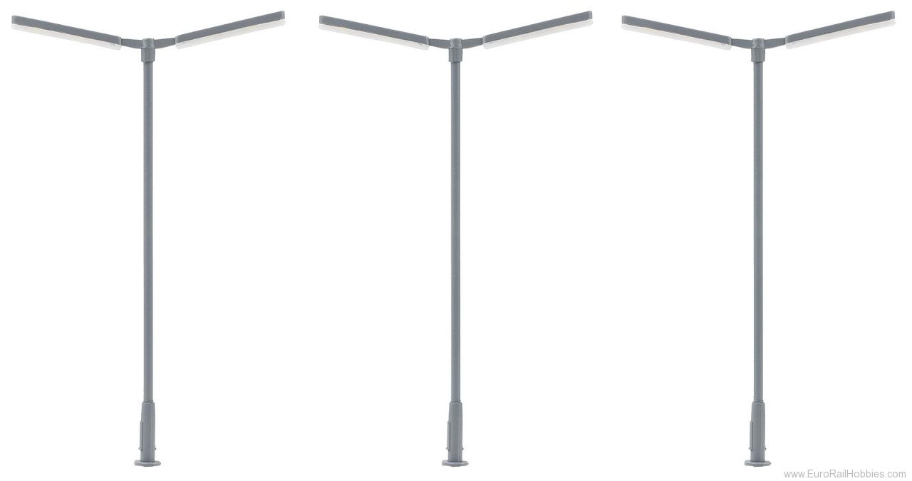 Faller 180122 LED Cross-mast light, dual-arm, cold white, 3