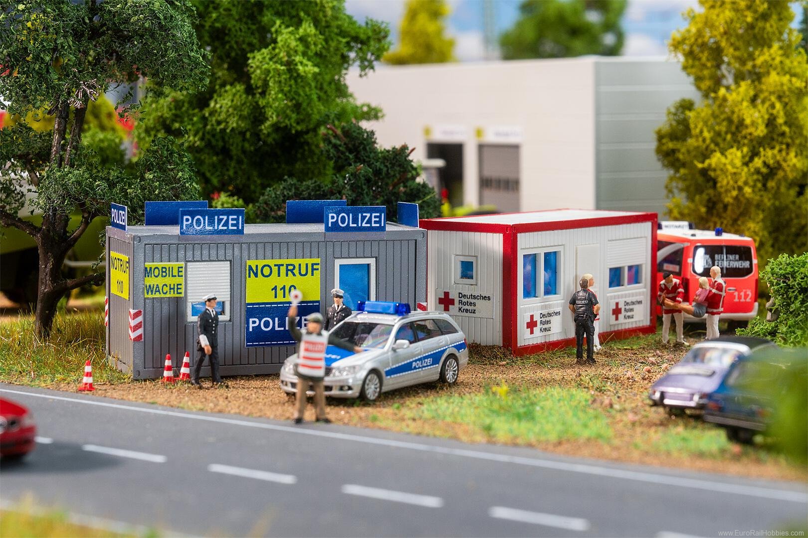 Faller 180338 Police and DRK Office container