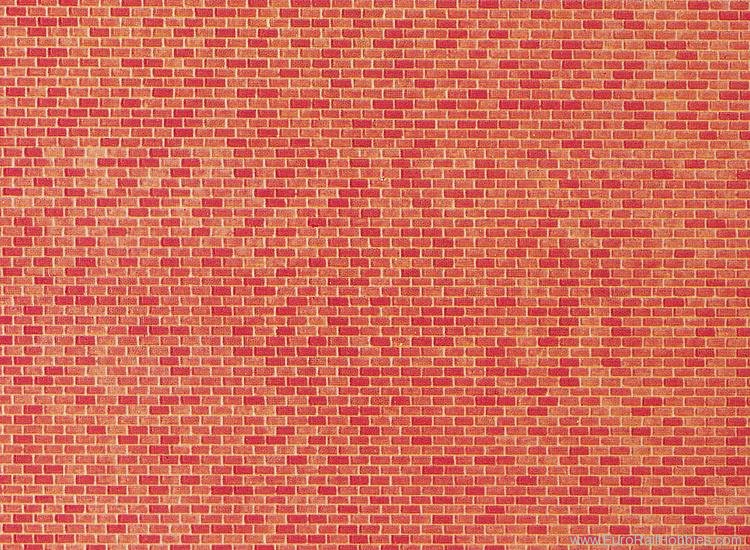 Faller 222568 Wall card, Red brick