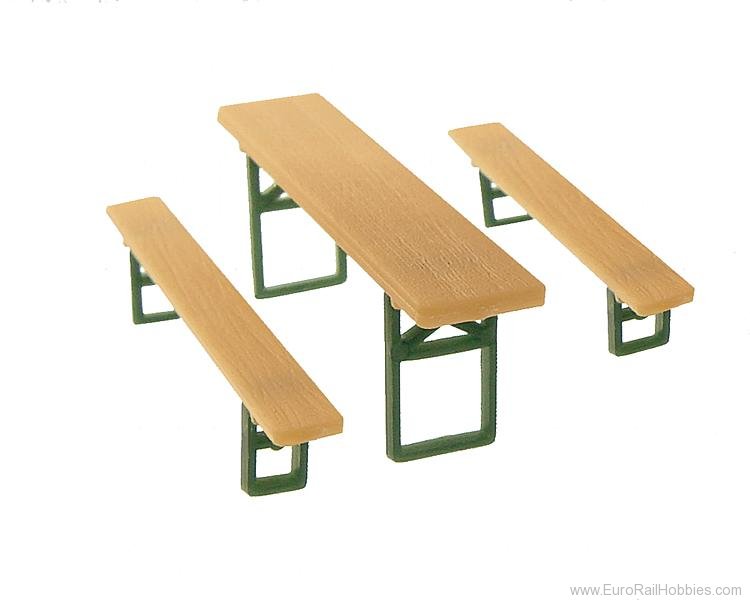 Faller 272442 48 beer benches and 24 tables