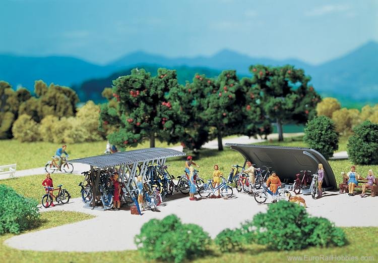 Faller 272535 2 bicycles stands with bikes