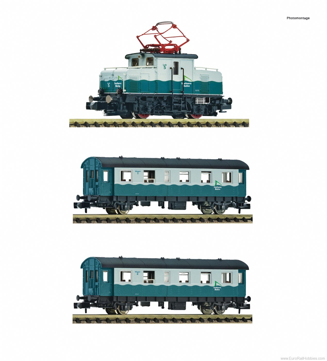 Fleischmann 5560001 3-piece set: Rack-and-pinion railway, private