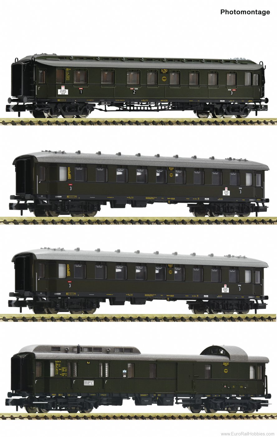 Fleischmann 6260006 4-piece set: Express train, DRG