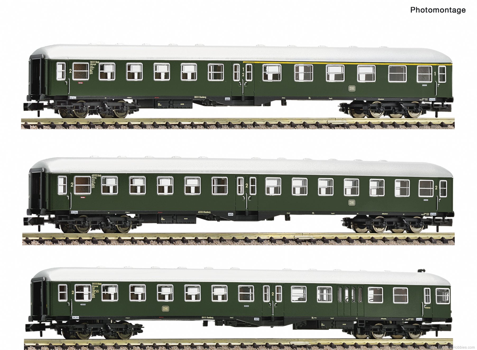 Fleischmann 6260011 3-piece set: Center entry coaches, DB (DCC)