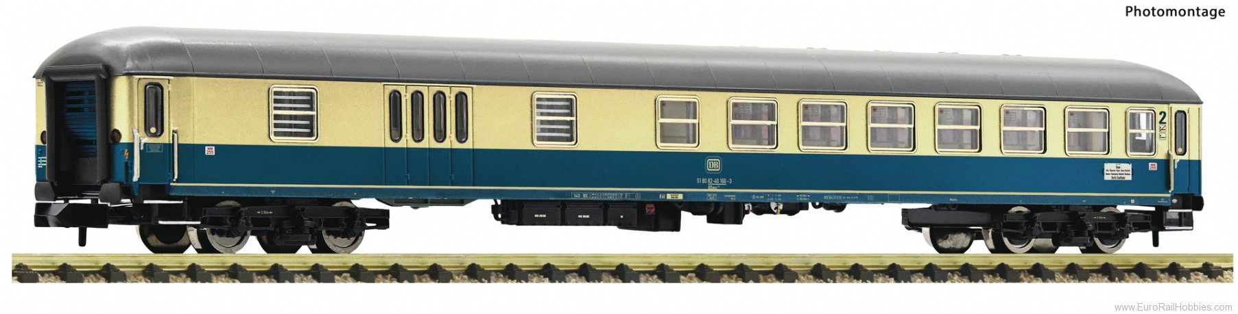 Fleischmann 6260037 2nd class express train coach with baggage co