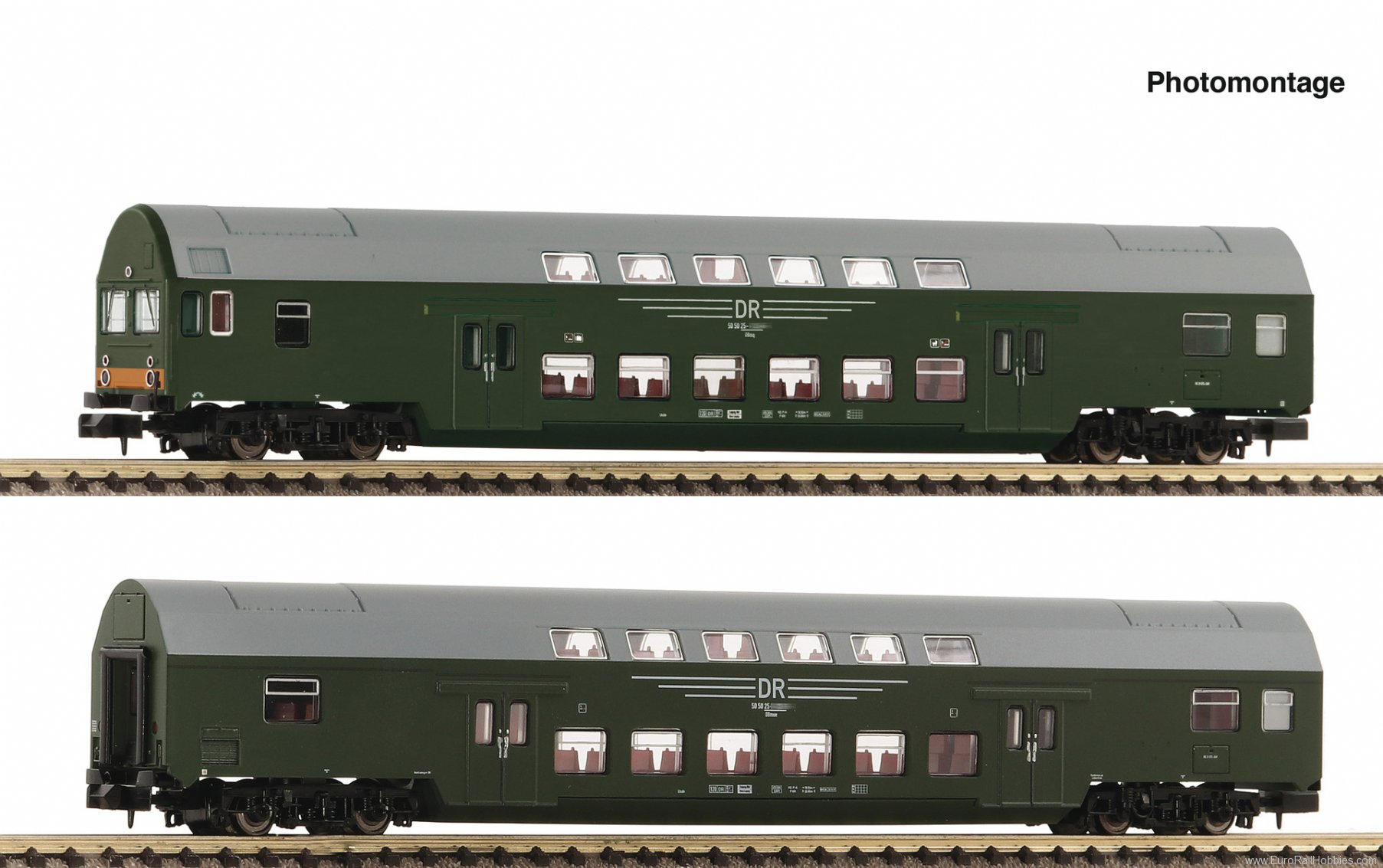 Fleischmann 6260041 2-piece set 1: Double-deck coaches, DR