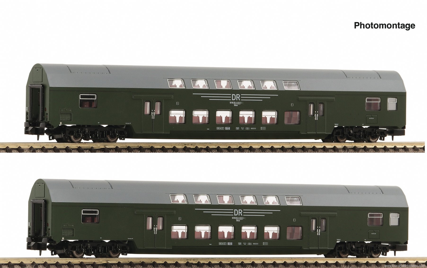 Fleischmann 6260042 2-piece set 2: Double-deck coaches, DR