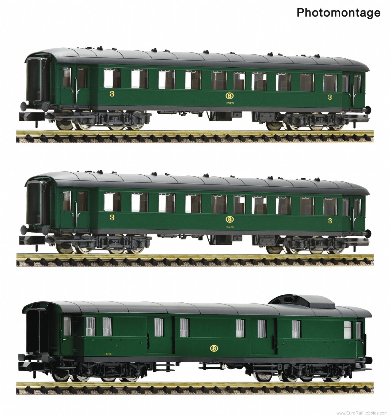 Fleischmann 6260054 SNCB 3 Piece Set: Passenger Train