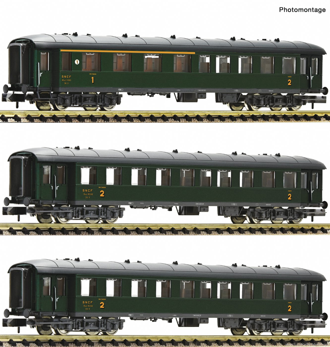 Fleischmann 6260067 SNCF 3 Piece Set: Passenger train