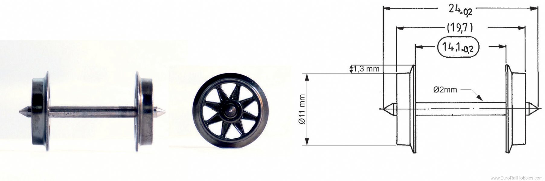 Fleischmann 6563 AC Double-Spoked exchange - PK/2