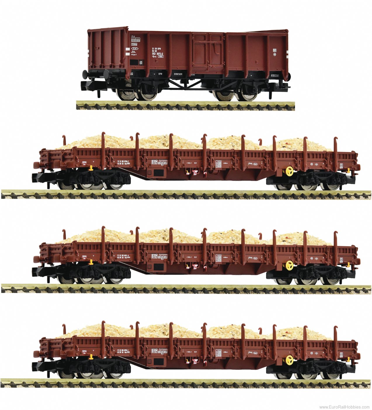 Fleischmann 6660013 4-piece set: Overburden train, DR