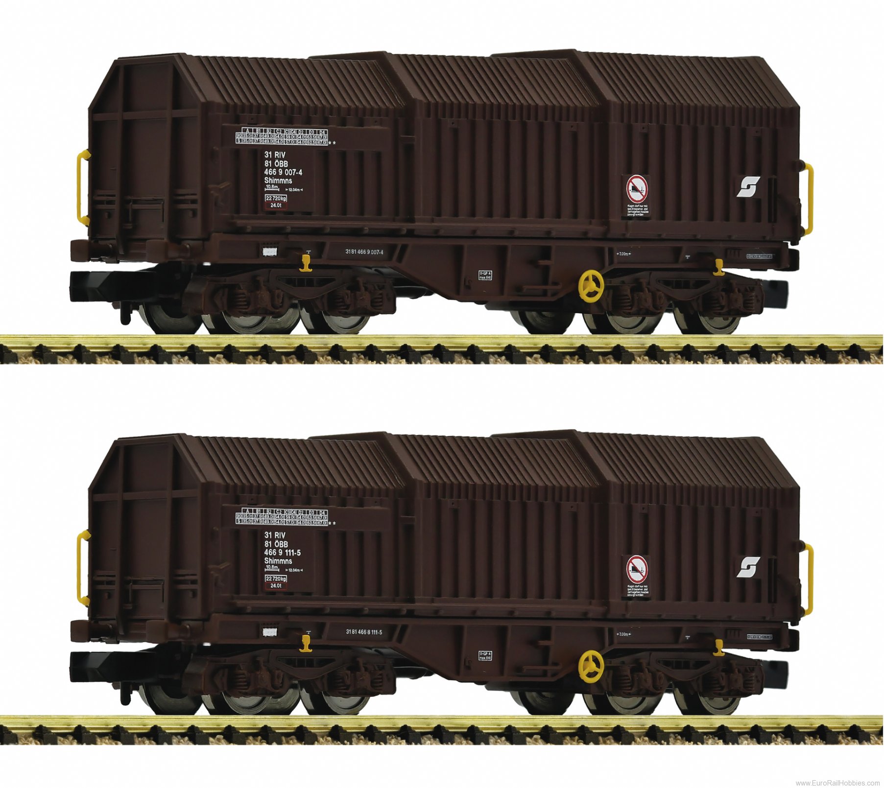 Fleischmann 6660035 2-piece set: Telescopic hood wagons, ÃBB