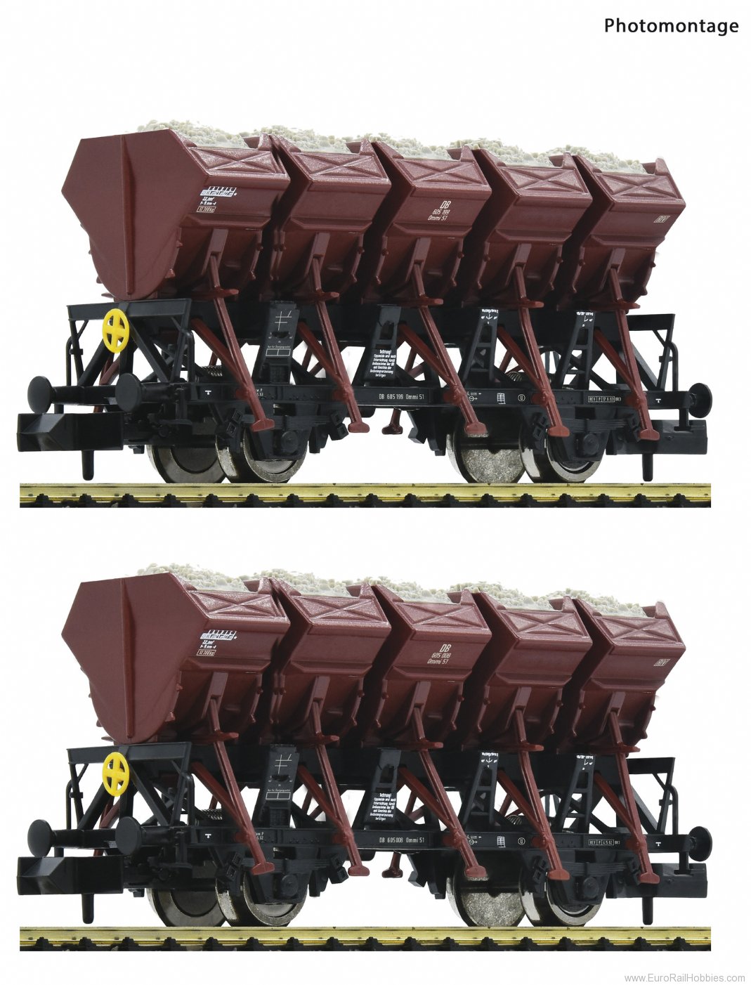 Fleischmann 6660060 2-piece set: Dump wagons, DB