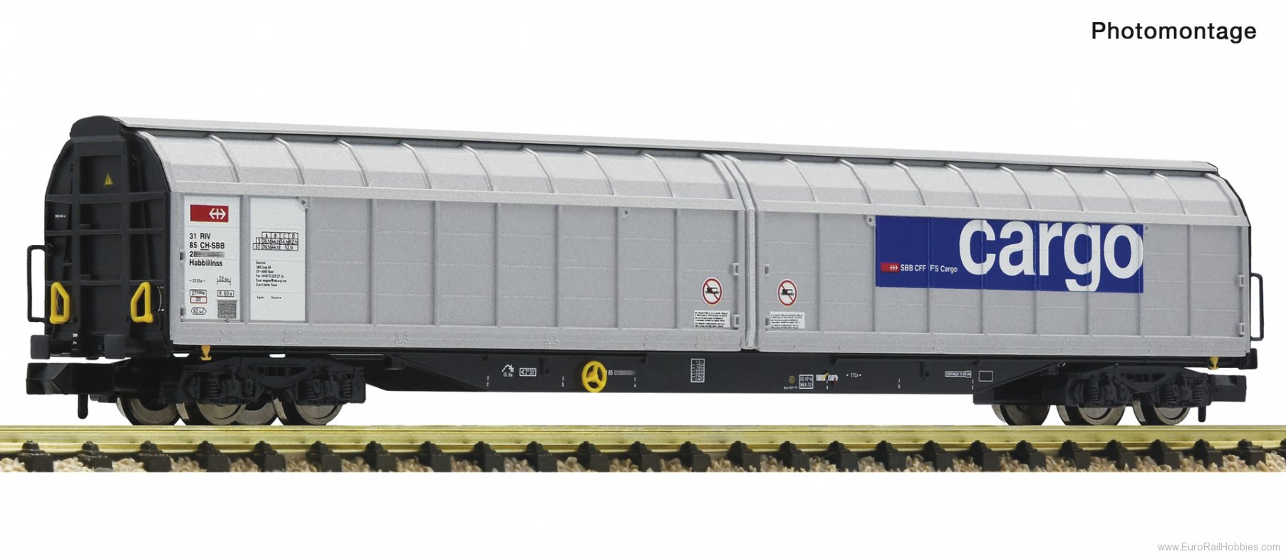 Fleischmann 6660064 High capacity sliding wall wagon, SBB Cargo