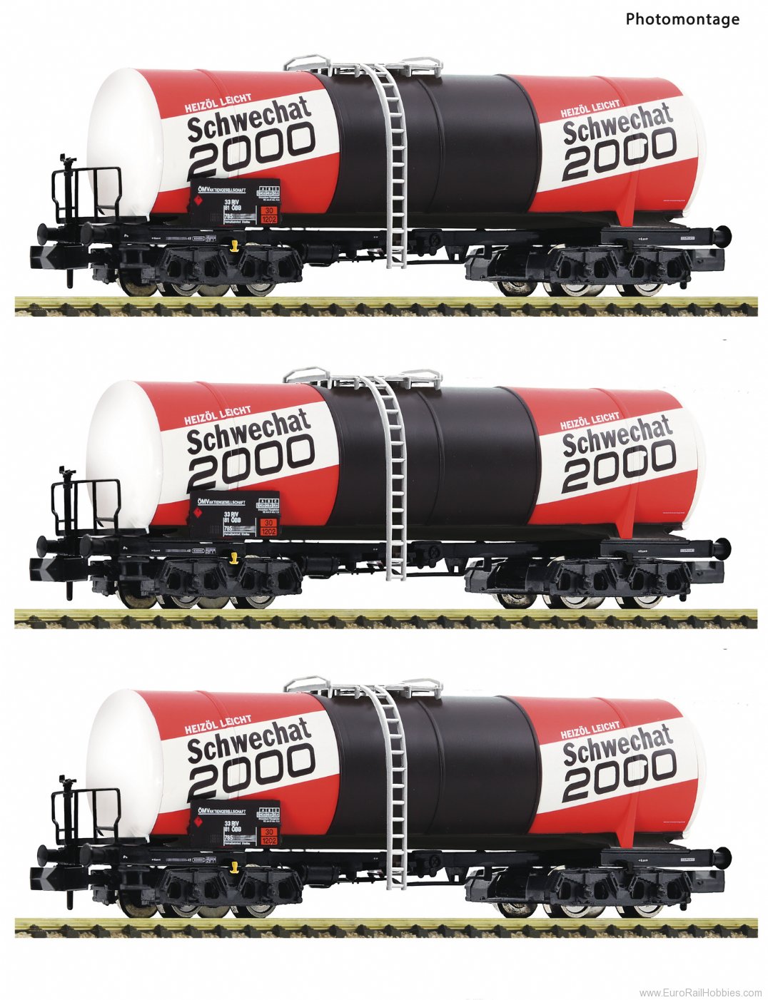 Fleischmann 6660073 OBB 3-Piece Set: Tank Wagons