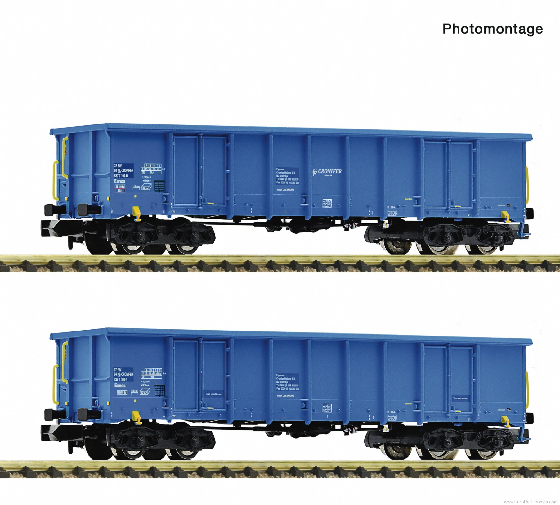 Fleischmann 6660095 2-Piece Set: Open Freight Wagon 