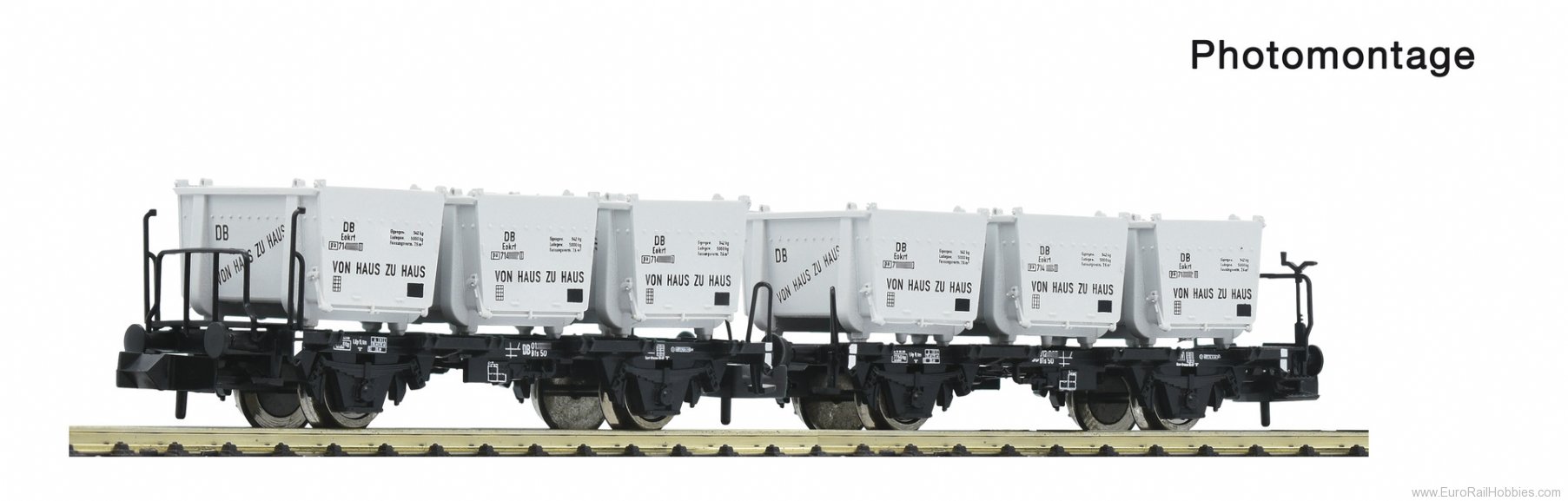 Fleischmann 6660106 DB Double container carrier Wagon