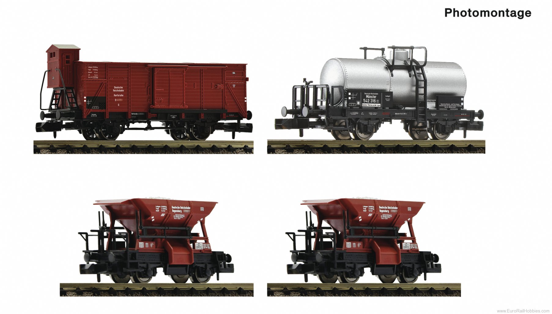 Fleischmann 6660120 DRG 4-Piece Set: Freight train