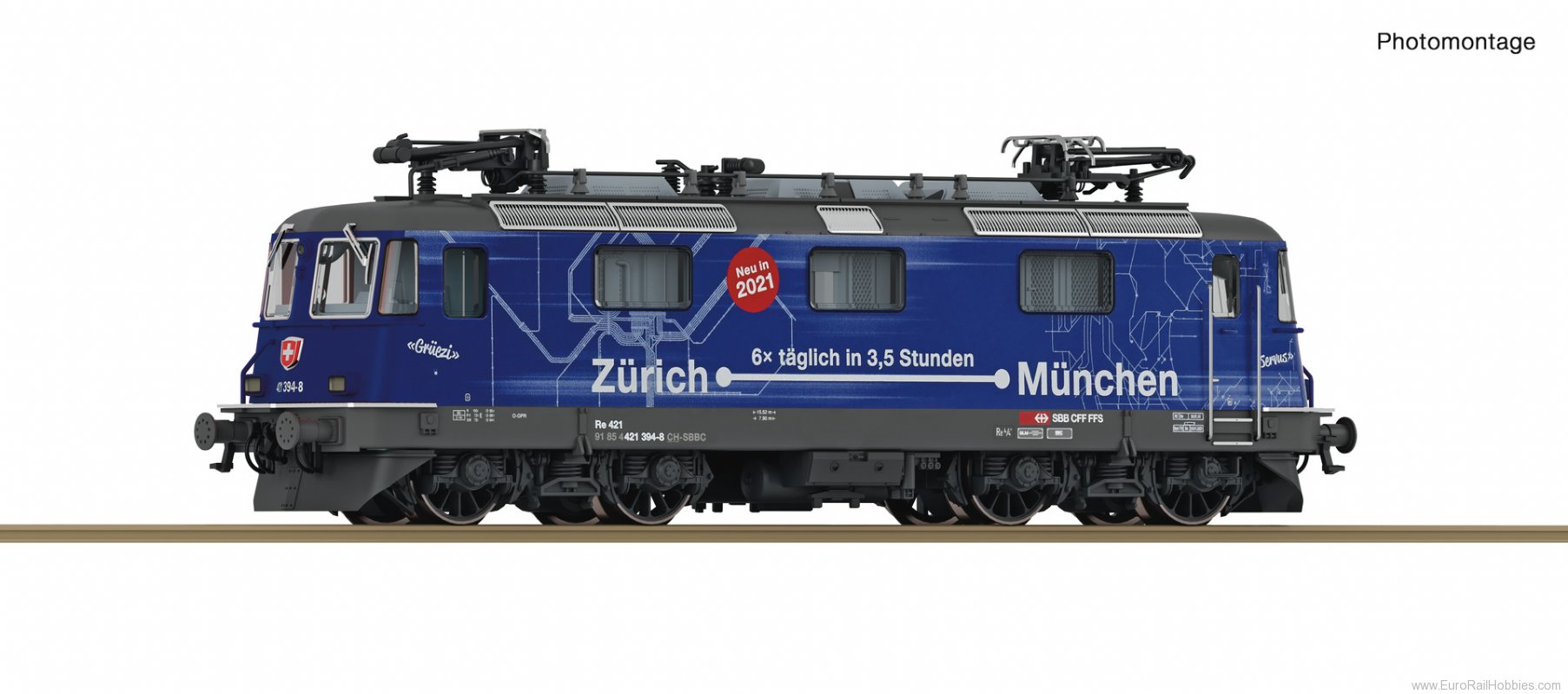 Fleischmann 732475 SBB Electric locomotive Re 421 394-8 DCC w/So