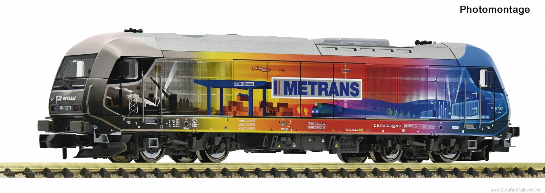 Fleischmann 7370029 Diesel locomotive 761 102-3, Metrans DCC w/So